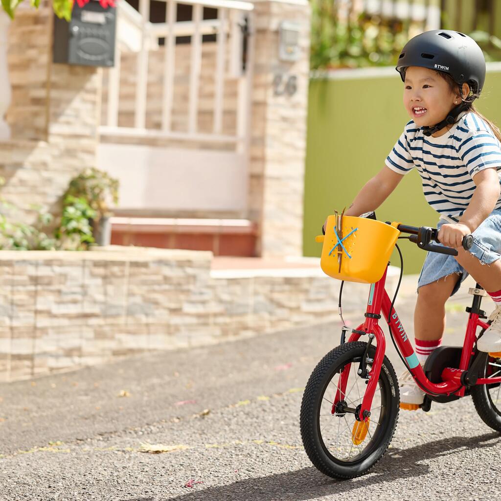 VELO ENFANT 2EN1 DRAISIENNE 3-5 ANS 14 pouces - DISCOVER 500  Rouge